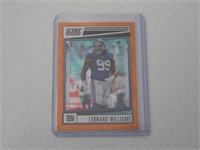 2022 SCORE LEONARD WILLIAMS /599 ORANGE LAVA