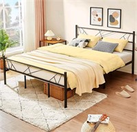 WOHOMO Queen Bed Frame with Headboard