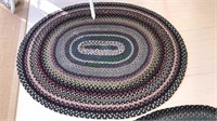 Vintage oval braided rug 56 x 47