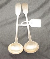 Pair of William IV sterling silver sauce ladles