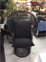 Black wicker chair