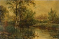 Robert Heard Whale (1857-1906) oil Landscape