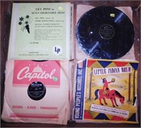 Vintage vinyl 78 LP record albums
