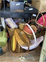 large lot of baskets