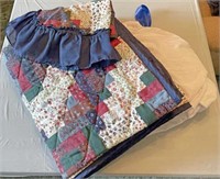 Queen size quilt type bedspread with Sham and