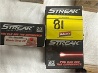 (3) BOXES OF STREAK 45 AUTO 230 GR JHP, 20 ROUNDS