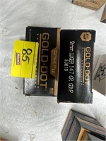 (2) BOXES OF GOLD DOT 9MM LUGER 147 GR GDHP, 50