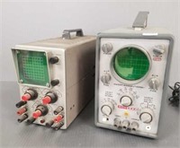 2 vintage oscilloscopes - Eico 435 & Heathkit