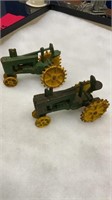 2 Mini Cast Iron Tractors