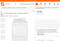 B6063  GE 7.2 cu. ft. Electric Dryer White