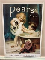 Modern Pears Soap Tin Advertising Sign
