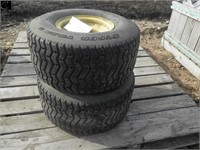 2 Rear Tires & Rims of JD Riding Mower