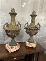 Pair French antique urns