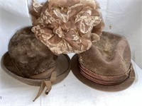 3 Vintage Hats