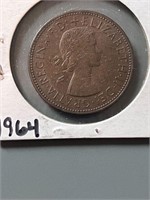 1964 United Kingdom One Penny