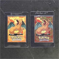 2 Charizard 1999 Pokemon Movie Edition Cards, Topp