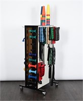 Cuff Weight & Dumbbell Rolling Rack w/ Contents