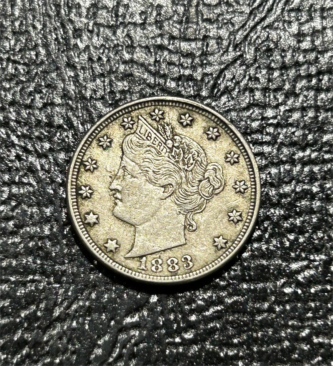 1883 US "V" Nickel *Without Cents