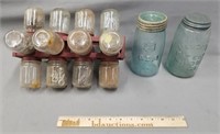 Vintage Mason Jars & Nail Container