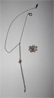 Sterling Necklace & Butterfly Pendant 1.51g