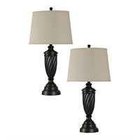 $143  2-piece Bronze Table Lamp Set