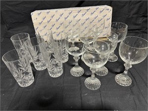 Princess House water and wine glasses