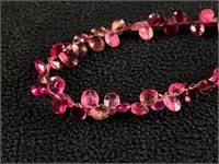 String of Pink Tourmaline Faceted Beads