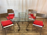Patio Dining Table w/6 Chairs Chips