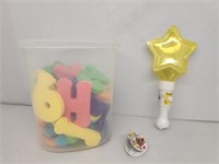 Foam Letters and Numbers, Sparkle Wand