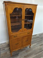 Vintage oak inlaid cabinet by The Empire