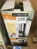 (2) PRO CHEF HOT WATER URNS