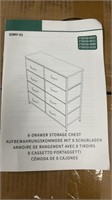 8 Drawer Storage Chest - Gray