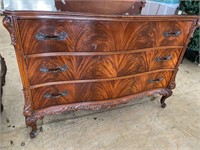 BATESVILLE FLAME MAHOGANY CARVED CHEST