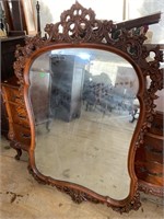 VERY HEAVILY CARVED BATESVILLE MIRROR