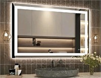 Klajowp 48''x32'' LED Bathroom Mirror with Front +