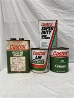 Assorted Catrol grease & oil tins
