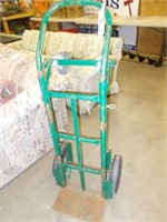 Green Dolly Cart w/Horizontal Floor Rollers
