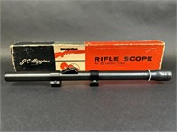 JC Higgins .22 Caliber Rifle Scope in Box