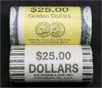 Sacagawea & Susan B. Anthony Dollar $25 Bank Rolls