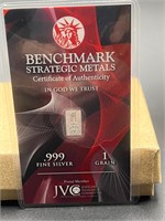 Benchmark 1 Grain, .999 Silver Bar