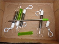 5 - STAINLESS STEEL EXTENDABLE RE-USABLE STRAWS
