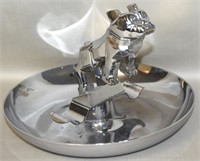 Vtg Mack Truck Chrome Hood Ornament Ashtray