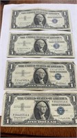 4 1$ silver certificates