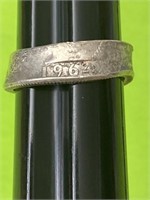 Sz.8 1964 Silver Quarter Ring 4.66 Grams