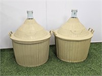 2  DEMIJOHNS - 25.5" TALL - 54 LITRES