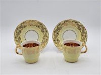 DEMI-TASSE CUPS - LUSTREWARE LINED-CZECHOSLOVAKIA