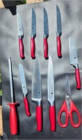 KitchenAid Candy Apple Red Knife Set, 12-pc