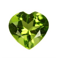 Genuine 0.50ct Heart Peridot