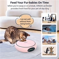 ORSDA Automatic Cat Feeder  Timed  Pink