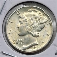 1944 MERCURY DIME MS63